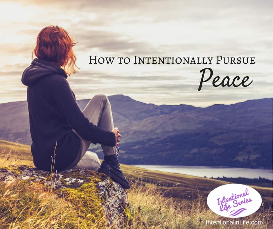 Would you like to know how to intentionally pursue peace? Come on over and read what Melanie had to say about intentionally pursuing peace in your life.